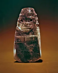 Bijlgod met aapachtig gezicht, uit Guacimo, Linea Vieja gebied